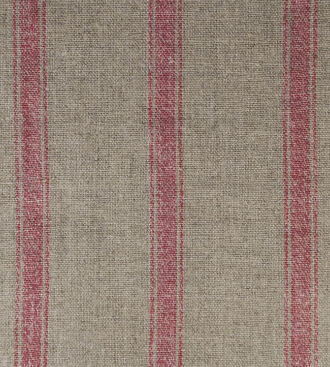 Angus Stripe Fabric by Ian Mankin Nordic Red