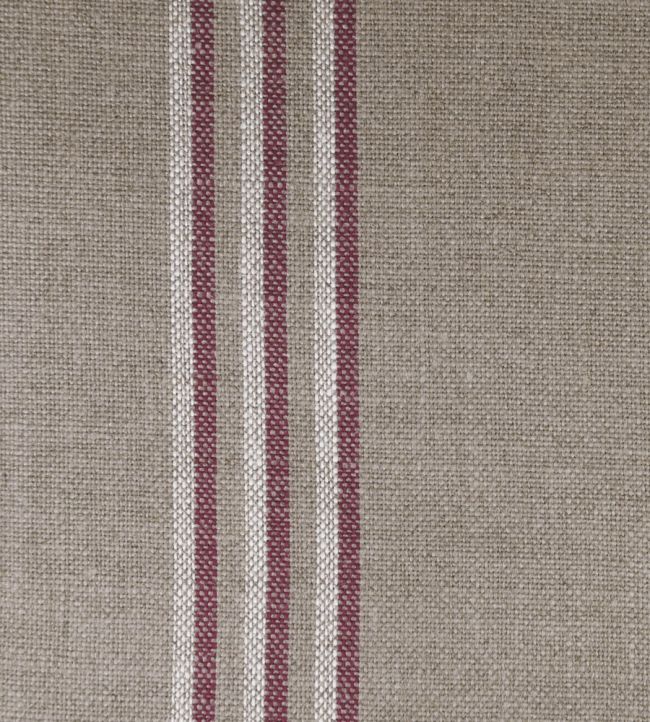 Grain Stripe Fabric by Ian Mankin Nordic Peony