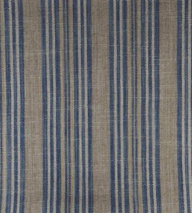 Jura Stripe Fabric by Ian Mankin Blue