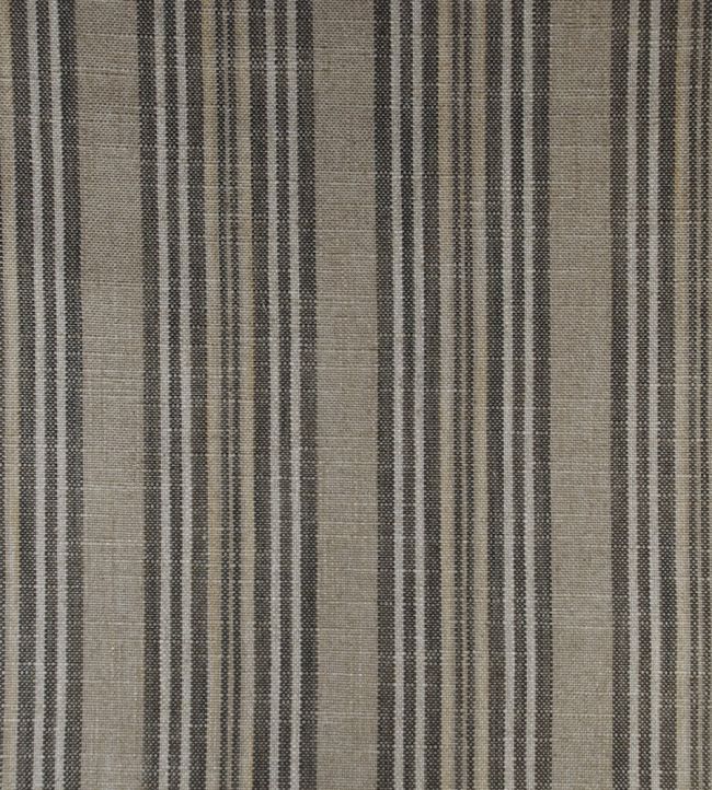 Jura Stripe Fabric by Ian Mankin Brown