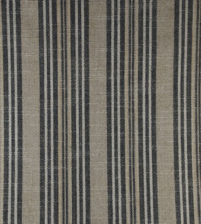 Jura Stripe Fabric by Ian Mankin Charcoal