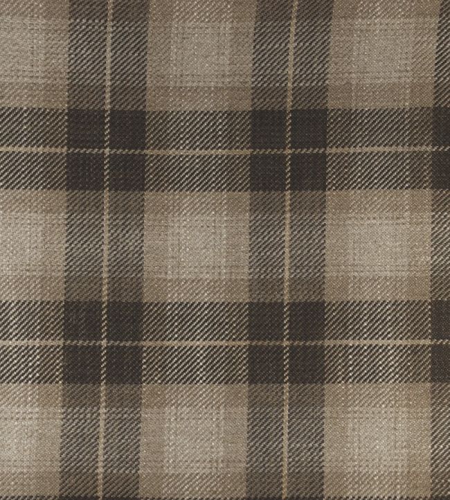 Kintyre Check Fabric by Ian Mankin Brown