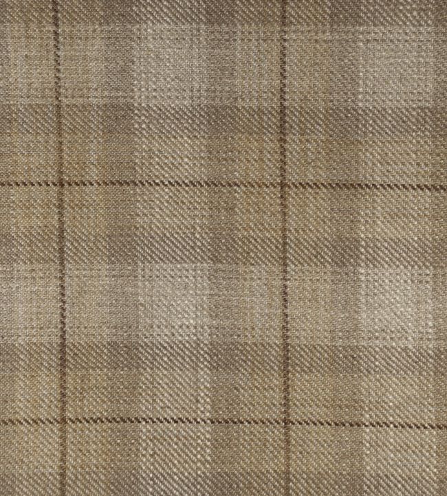 Kintyre Check Fabric by Ian Mankin Natural