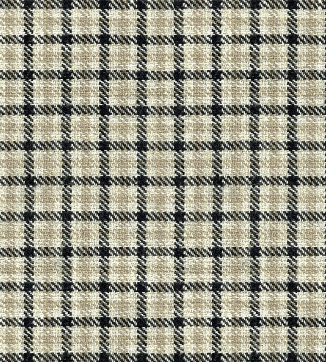 Nairn Check Fabric by Ian Mankin Charcoal