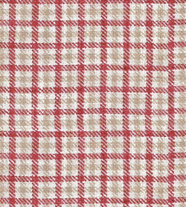Nairn Check Fabric by Ian Mankin Peony