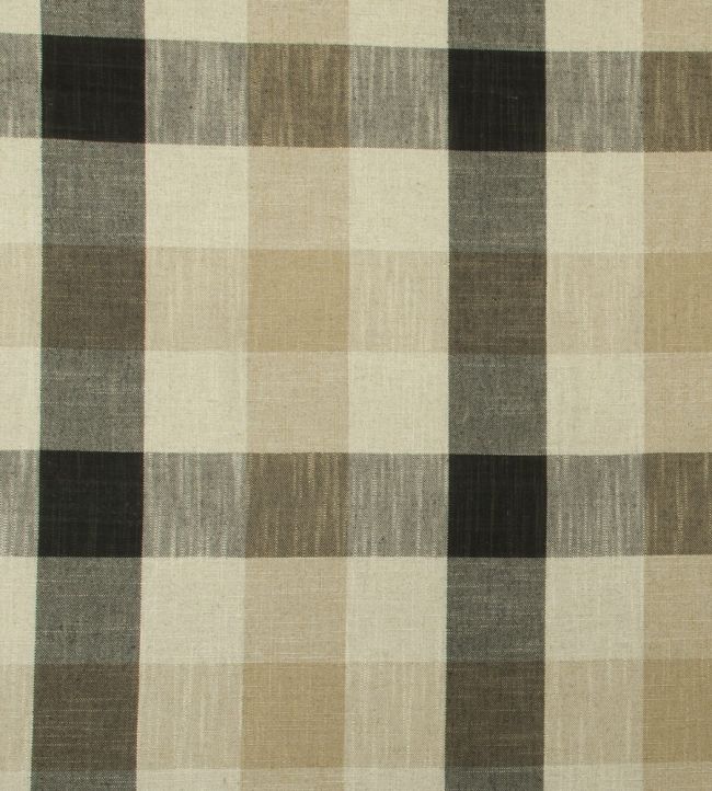 Oban Check Fabric by Ian Mankin Charcoal