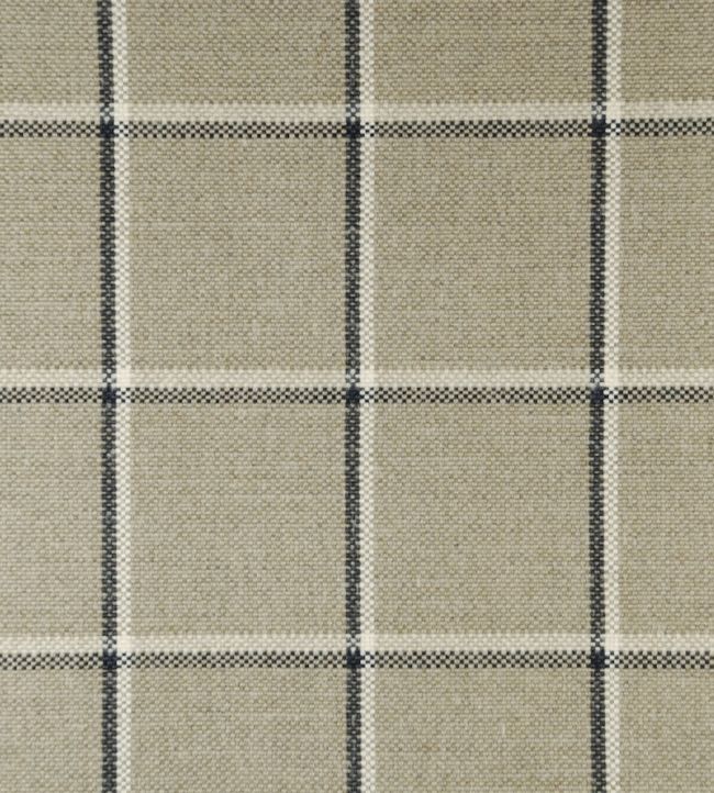 Skye Check Fabric by Ian Mankin Charcoal