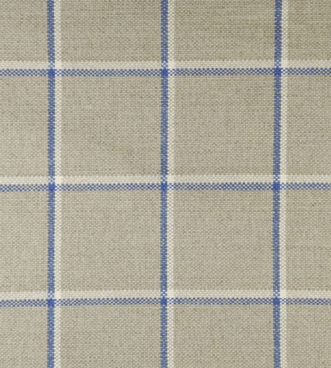 Skye Check Fabric by Ian Mankin Indigo