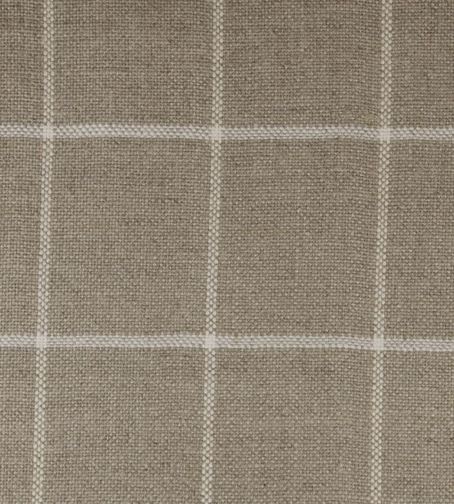 Skye Check Fabric by Ian Mankin Oatmeal