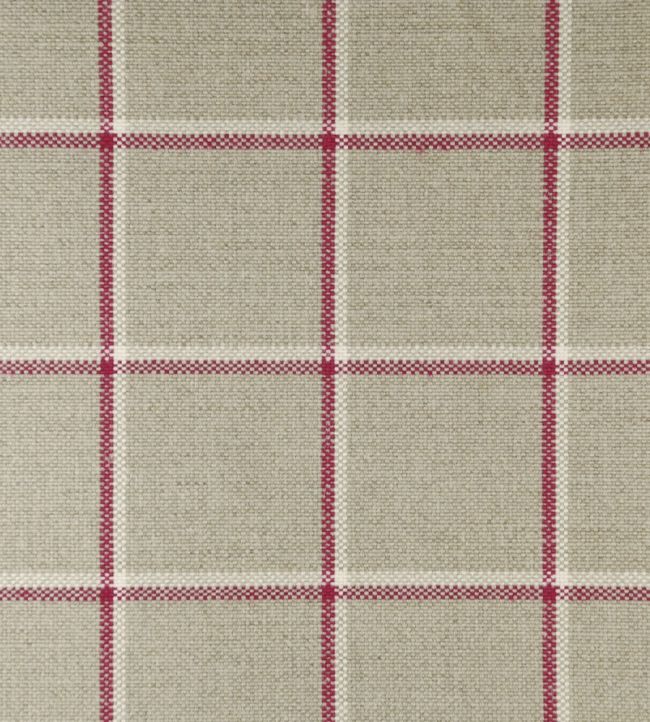 Skye Check Fabric by Ian Mankin Peony
