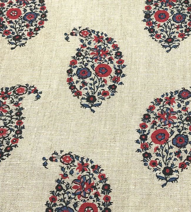 Jessamy Paisley Fabric by Ian Sanderson Rose Blue