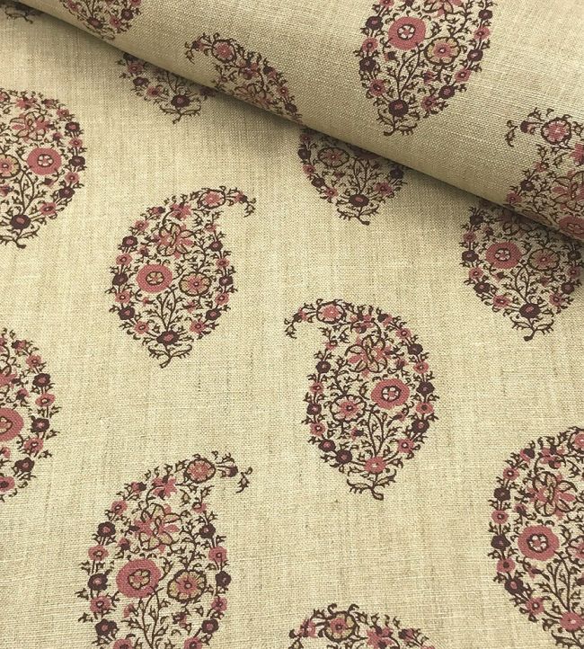Jessamy Paisley Fabric by Ian Sanderson Rhubarb
