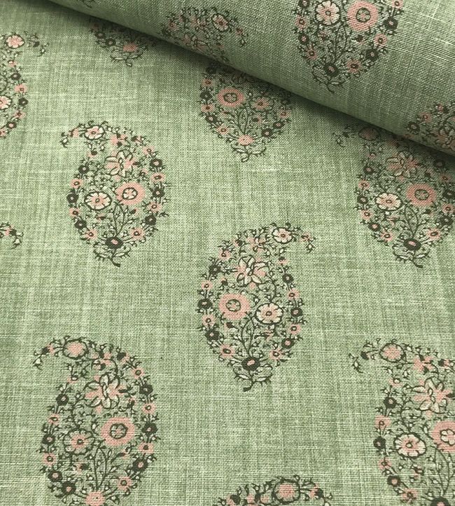 Jessamy Paisley Fabric by Ian Sanderson Apple Blossom