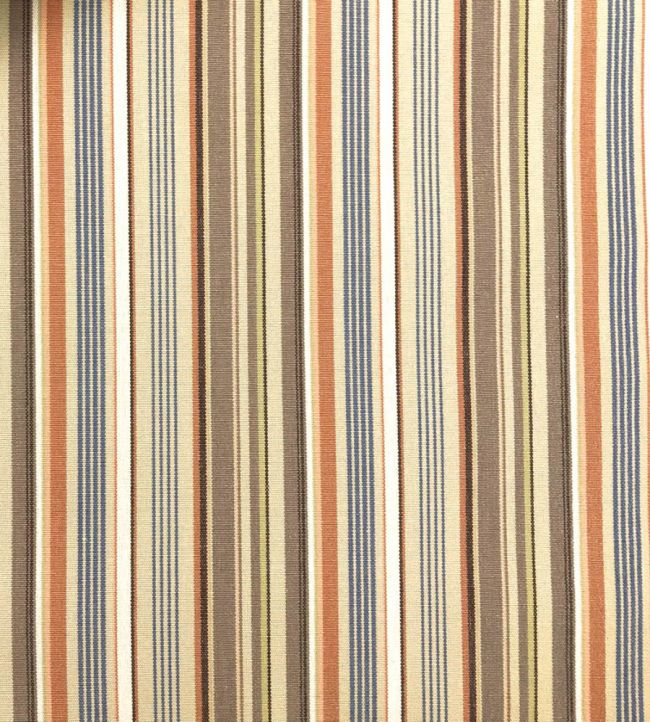 Pyjama Stripe Fabric by Ian Sanderson Copper Blue