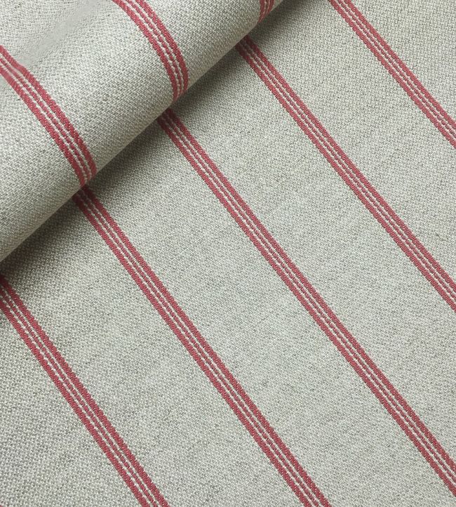 Gabriel Stripe Fabric by Ian Sanderson Rose Dust