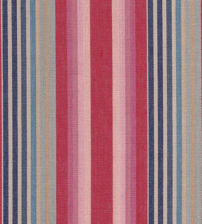 Quay Stripe Fabric by Ian Sanderson Rose Blue