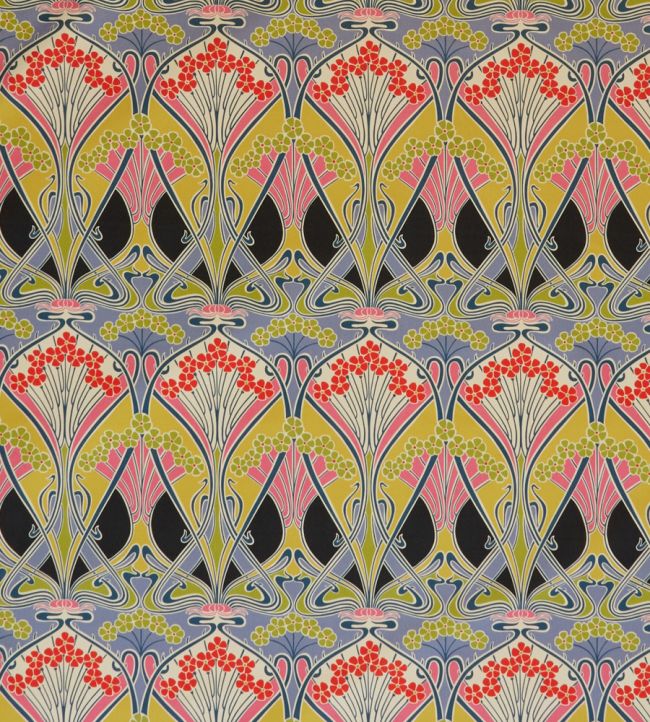 Ianthe Bloom Multi in Cotton Velvet Fabric by Liberty Lichen