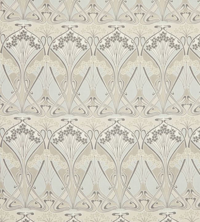Ianthe Bloom Multi in Ladbroke Linen Fabric by Liberty Pewter