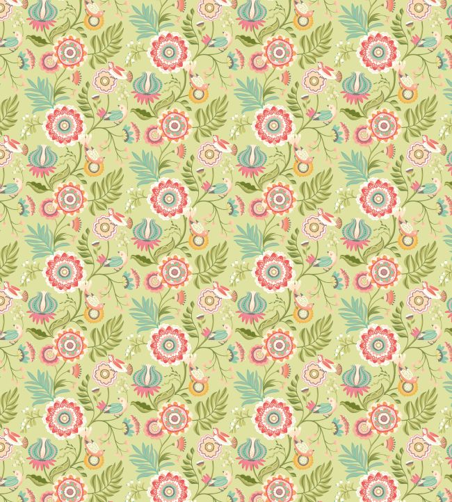 Ichika Trail Wallpaper by Ohpopsi Coral & Apple