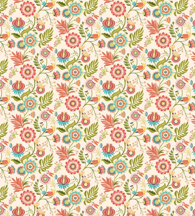 Ichika Trail Wallpaper by Ohpopsi Coral & Linen
