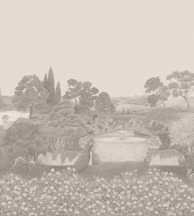 Idyll Mica Mural by Cole & Son Platinum Pearl