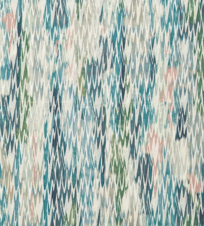 Ignis Fabric by Clarke & Clarke Teal/Blush