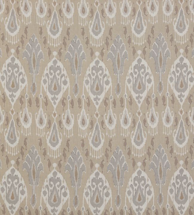 Ikat Bokhara Linen Fabric by GP & J Baker Parchment