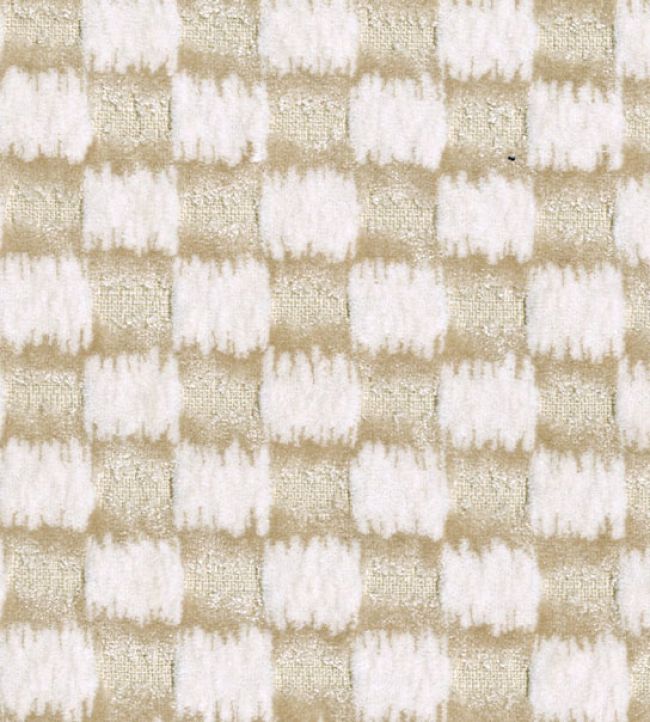 Ikat Checks Fabric by JORO J2-Taupe/Cream