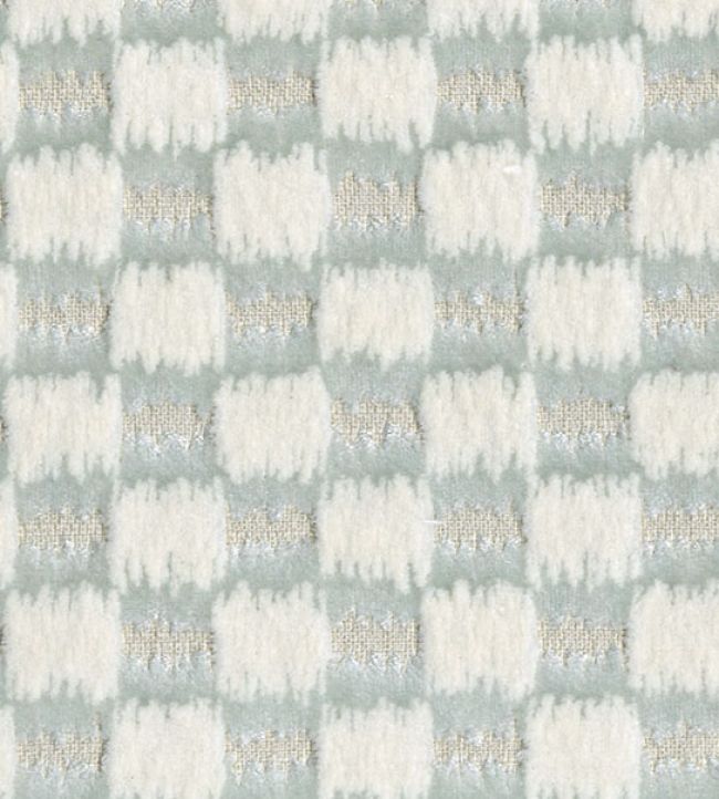 Ikat Checks Fabric by JORO J3-Sky/Ecru