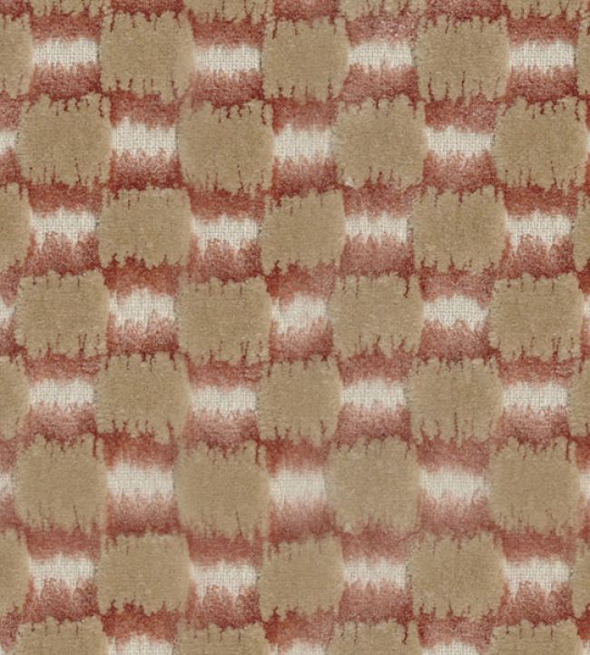 Ikat Checks Fabric by JORO J4-Cocoa/Taupe