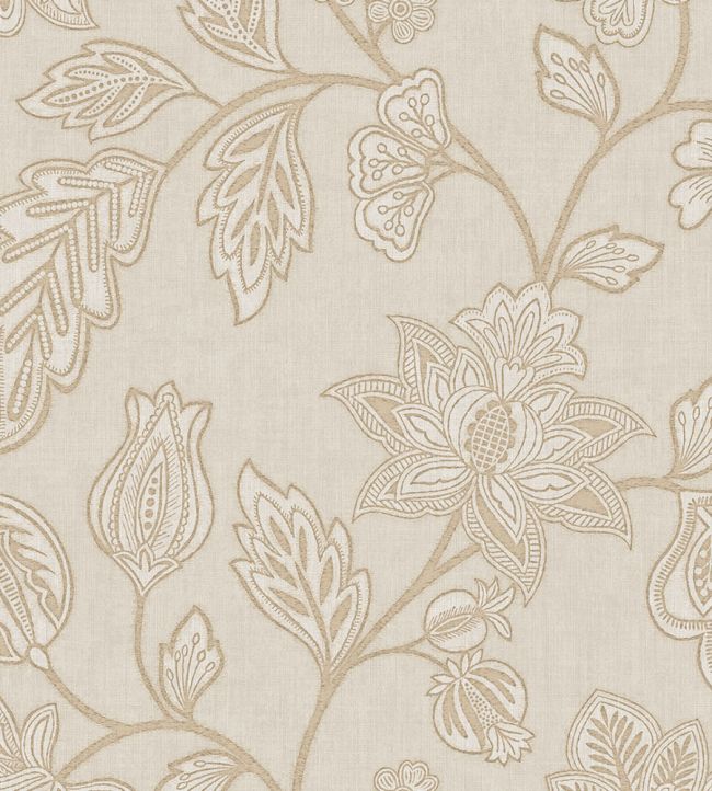 Ikat Flower Trail Wallpaper by Eijffinger Beige