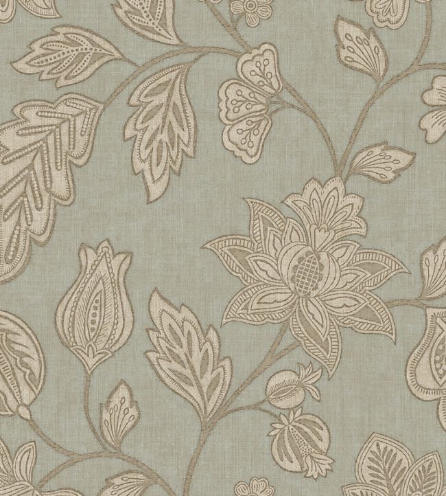 Ikat Flower Trail Wallpaper by Eijffinger Blue