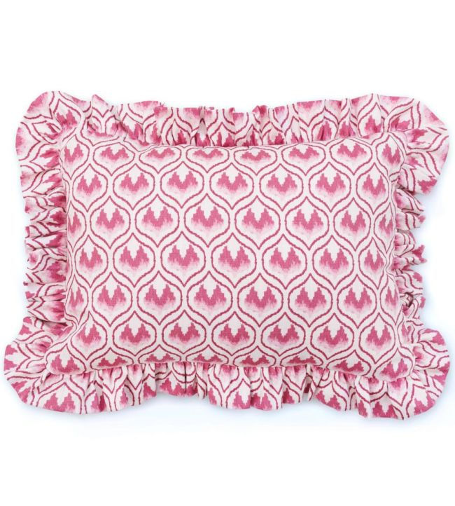 Ikat Heart Cushion 46 x 33cm by Barneby Gates Oxblood