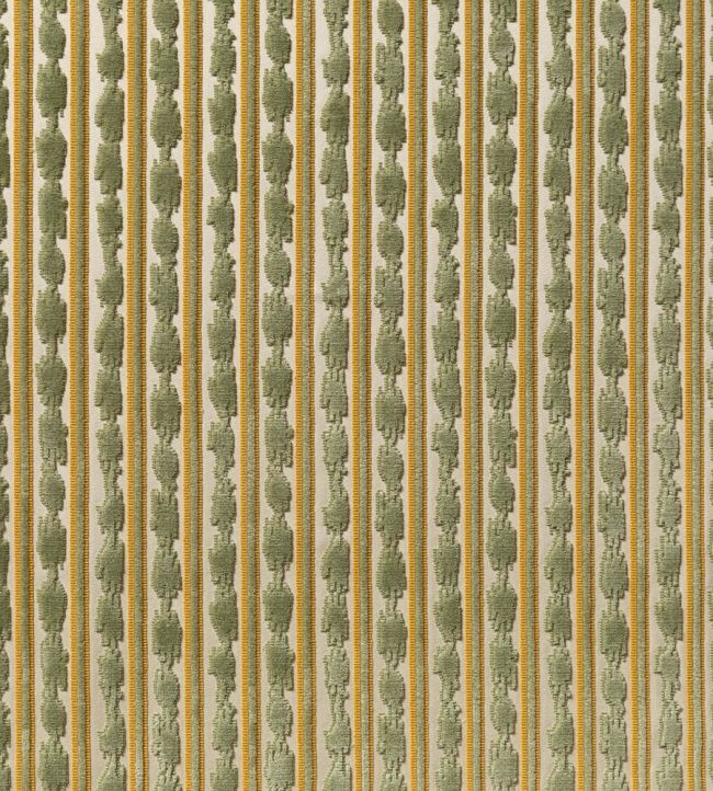 Ikat Stripe Fabric by Marvic Honey/Celadon
