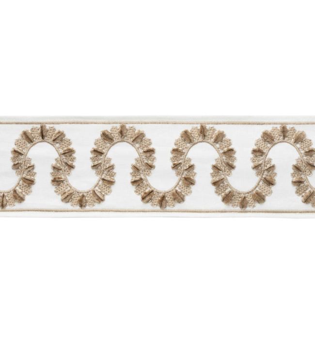 Ilana Embroidered Border Trimming by Samuel & Sons Flax