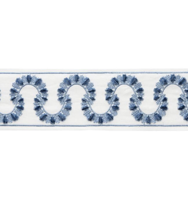 Ilana Embroidered Border Trimming by Samuel & Sons Ocean