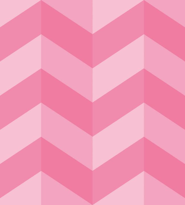 Illusion Chevron Wallpaper by Ohpopsi Hot Fushcia