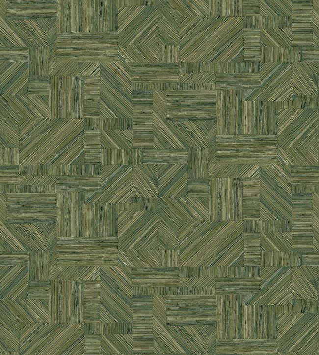 Imbrication Wallpaper by Casamance Vert Mousse