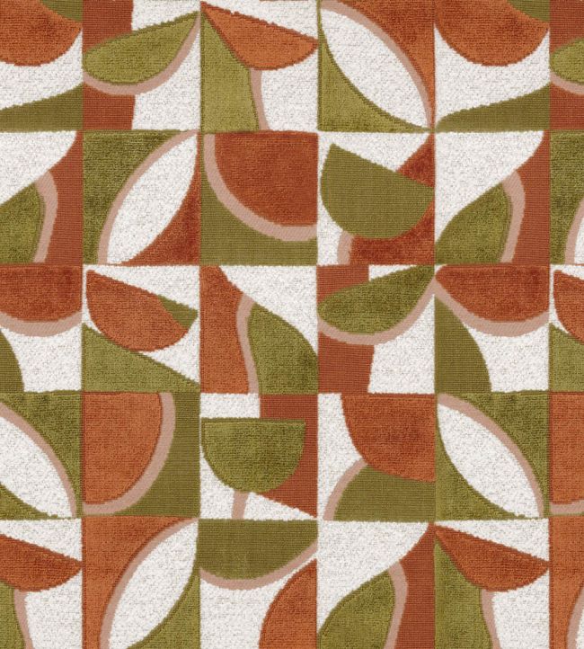 Impatient Fabric by Casamance Terracotta Olive