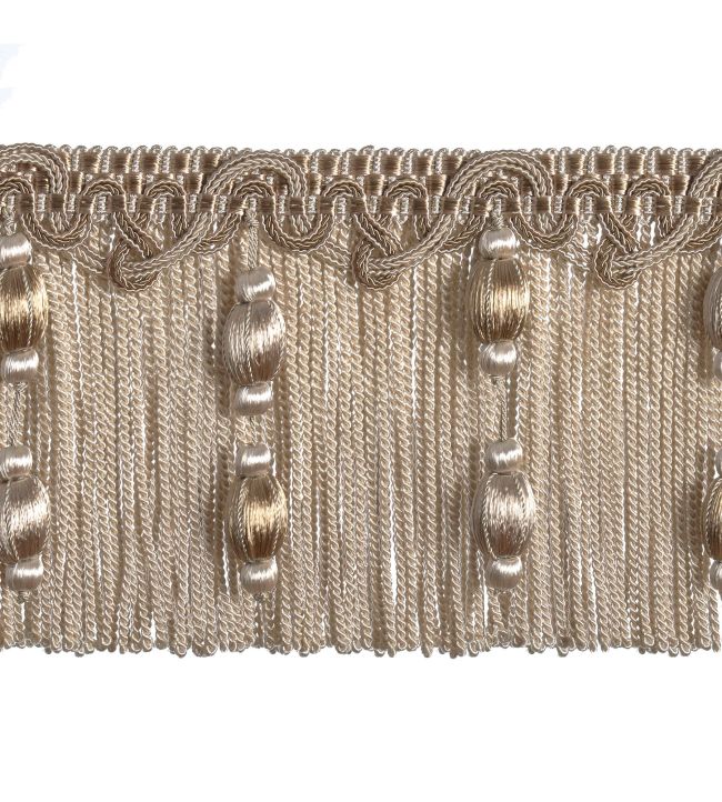 Imperiale Bullion Beaded Fringe Trimming by Houles Nocciola