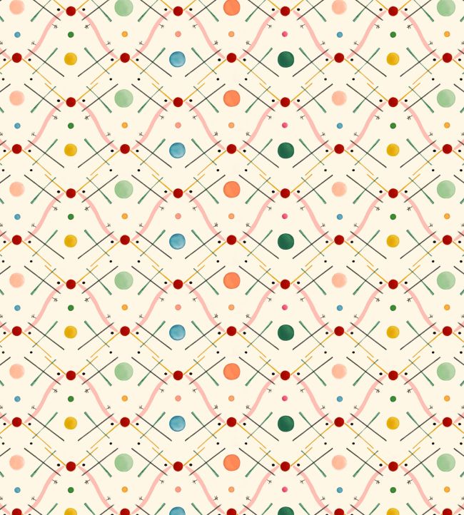 Improvisation number 1 Wallpaper by Ottoline Pink