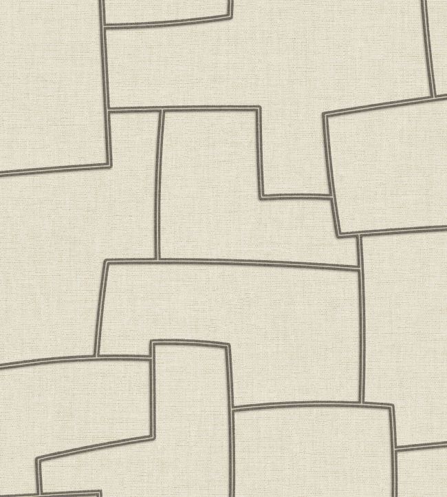 Inca Wallpaper by Casadeco Grege / Noir