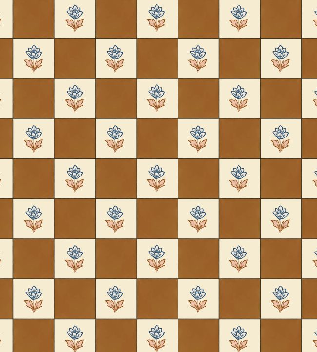 Indian Checks Wallpaper by Ottoline Caramel