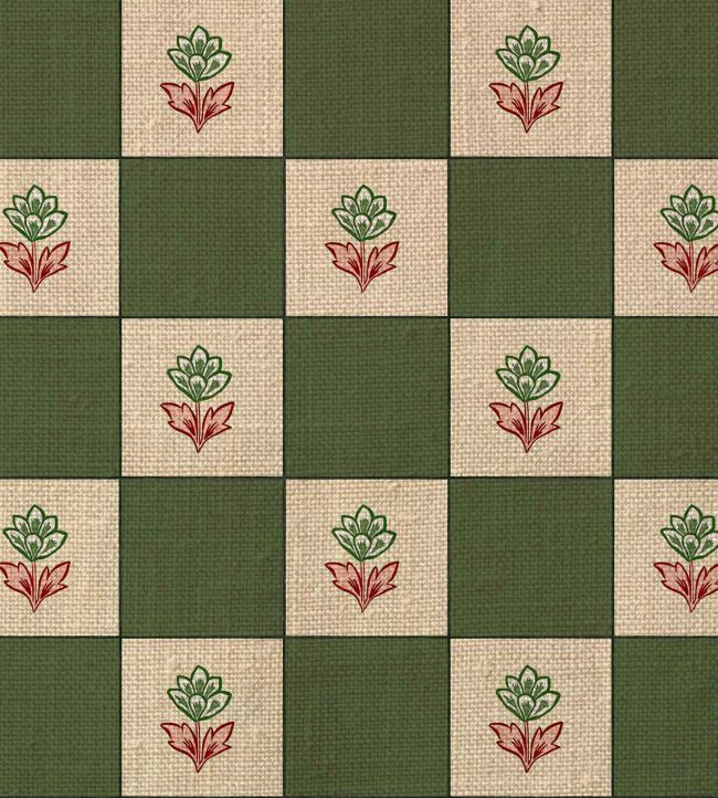 Indian Checks Fabric by Ottoline Green
