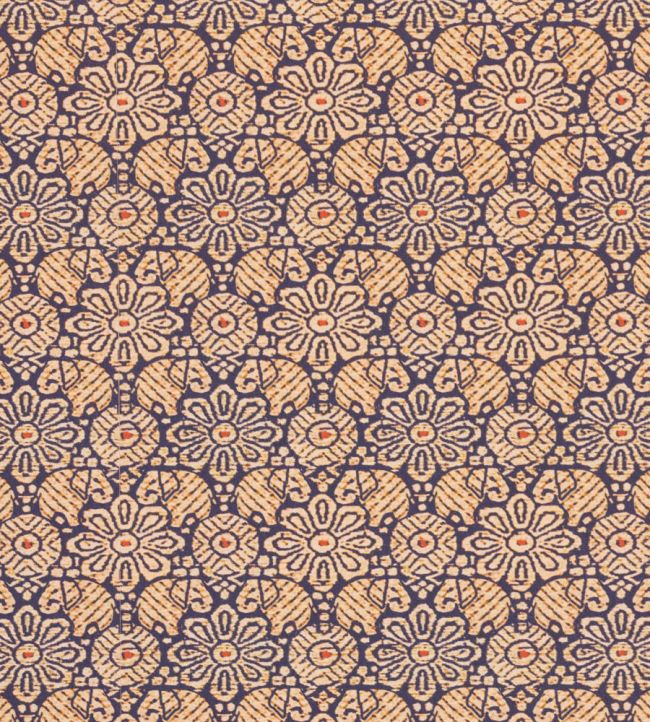 Indian Elephant Wallpaper by Barneby Gates Vintage Blue