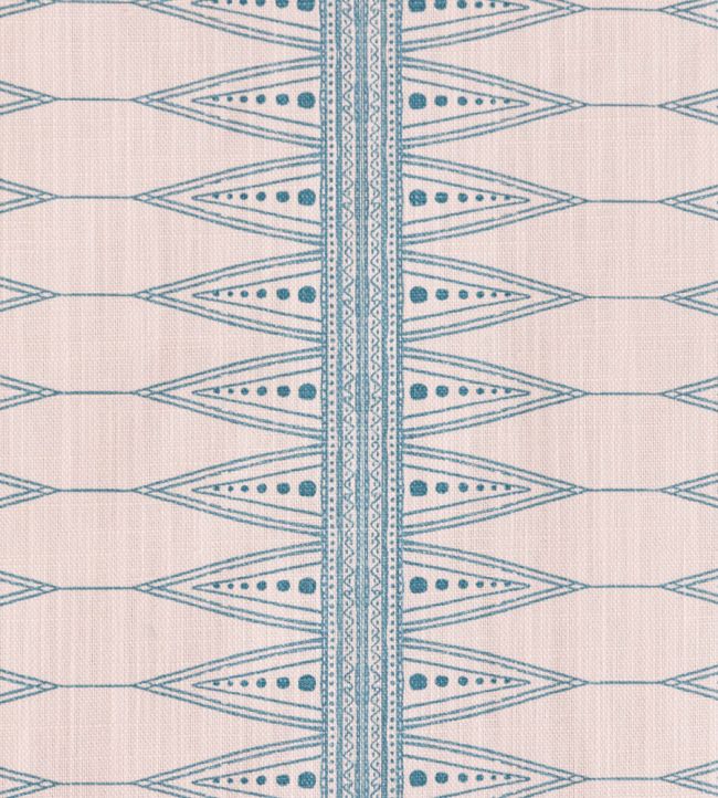 Indian Stripe Fabric by Barneby Gates Pink Teal