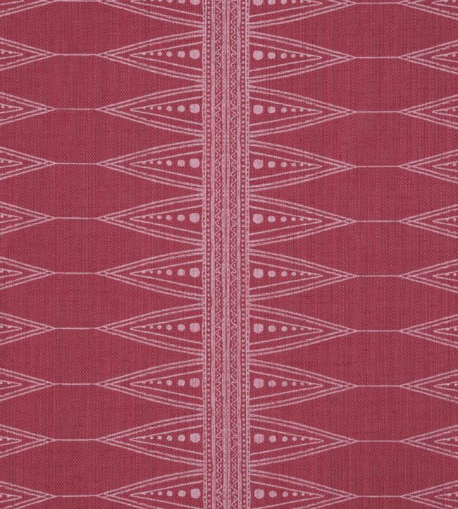 Indian Stripe Fabric by Barneby Gates Snug Red