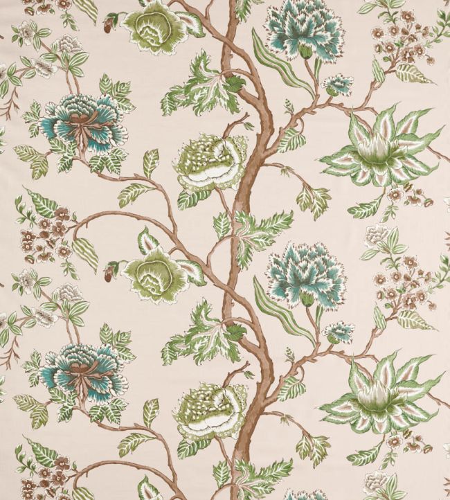 Indienne Fabric by Harlequin Blush/Forest