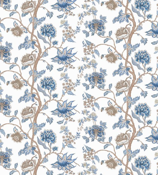 Indienne Wallpaper by Harlequin Indigo/Birch