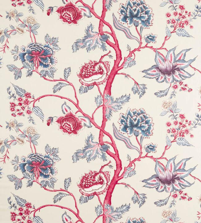 Indienne Fabric by Harlequin Indigo/Maroon